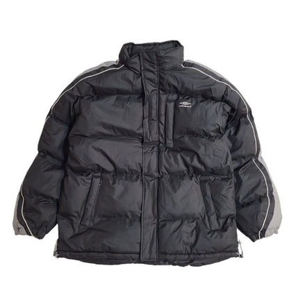 Umbro Y2k Black Zipped Over-sized Sports Jacket Uk Men's Size Large