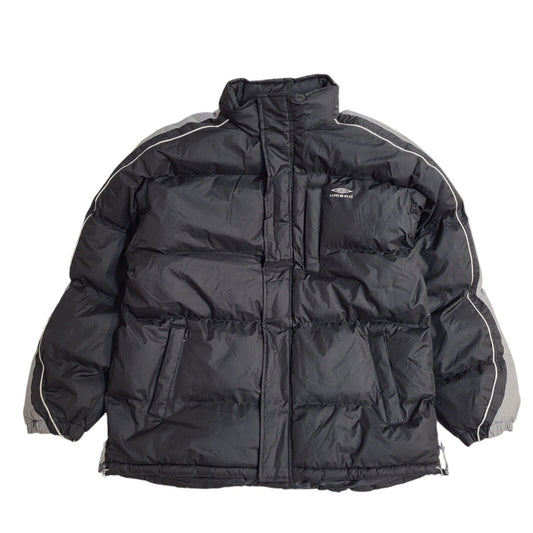 Umbro Y2k Black Zipped Over-sized Sports Jacket Uk Men's Size Large