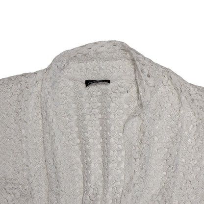 Initiatives White Vintage 90's Open Front Cardigan Uk Women's Size 16/18