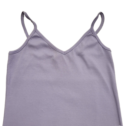 Joie De Vivre Vintage 90's Lilac Body Con Midi Lettuce Hem Dress Womens UK 14