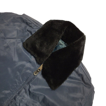 80s Vintage Navy Blue Zipped Jacket Uk Men's Size XL