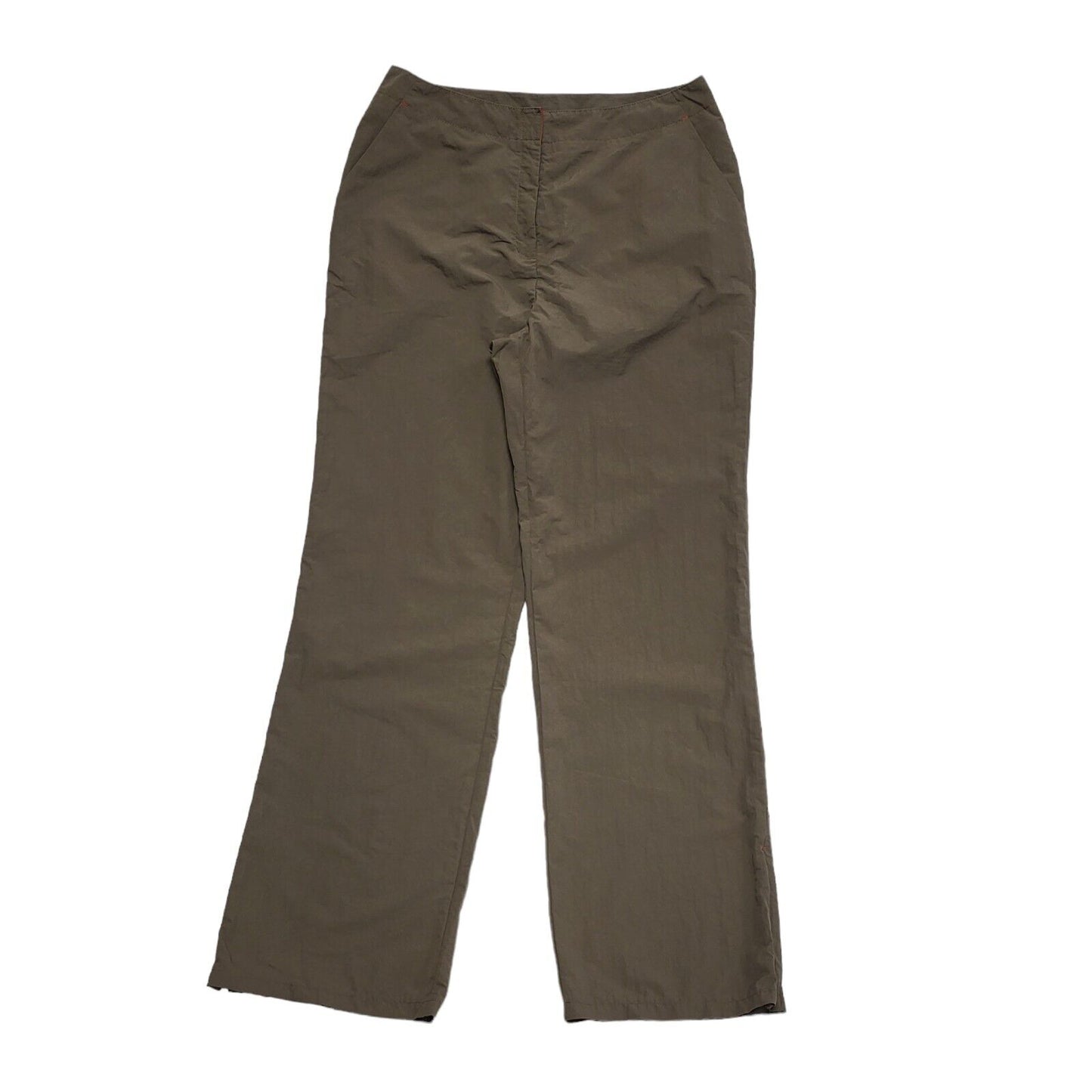 Next Vintage Y2K Brown Nylon Wide Leg Trousers Womens Size 14 Long W31 L31