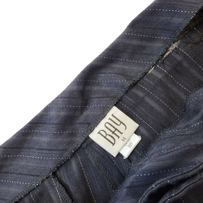 Bay Black Y2K Vintage Striped Bootcut Trousers Women's Size 14 W32 L31