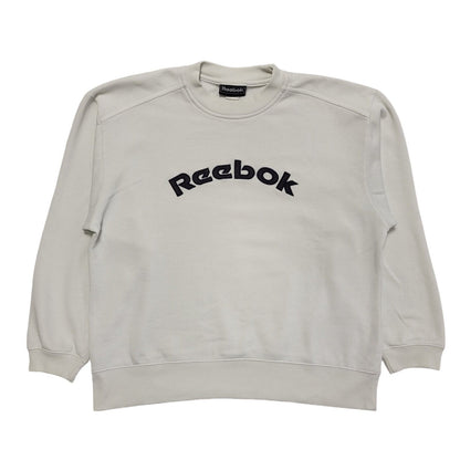 Reebok Essentials Spell Out  Vintage 90s White Sweatshirt Women's Size UK 12