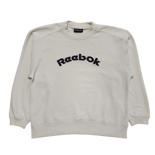 Reebok Essentials Spell Out  Vintage 90s White Sweatshirt Women's Size UK 12