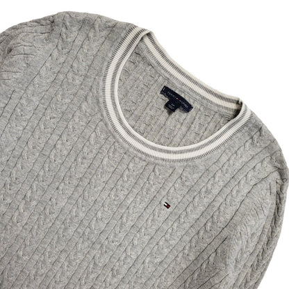 Tommy Hilfiger 90s Vintage Grey Long Sleeve Round Neck Jumper Women's Size S