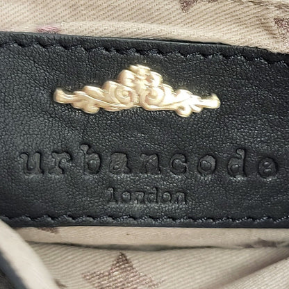 Urban Code Black Clasp Leather Micro Hand Bag Uk Women's Size 5.5" x 5"