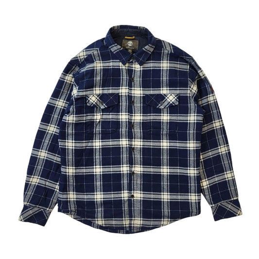 Timberland Earth Keepers Y2K Blue & White Check Shirt Men's Size Medium
