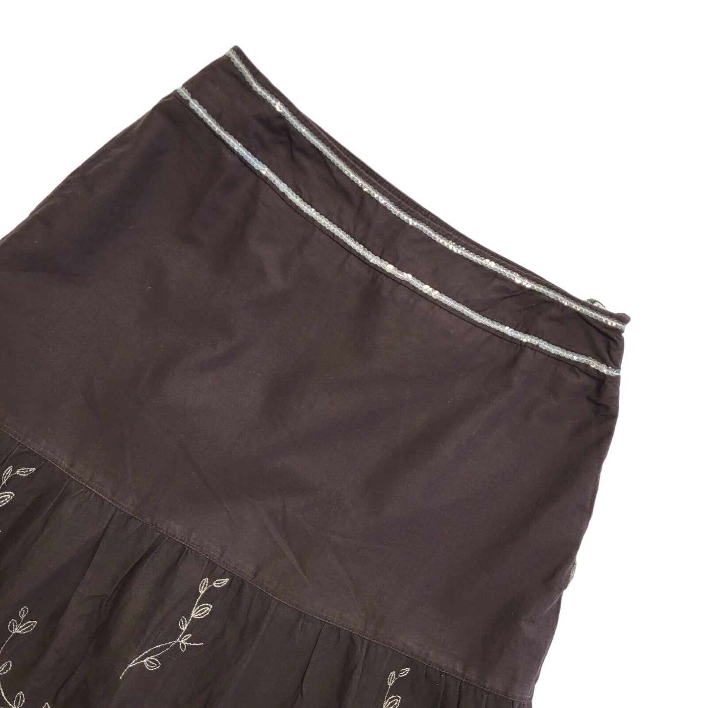 Sixth Sense Brown Vintage Y2K  Pleated Skirt Uk Women's Size 14 W32