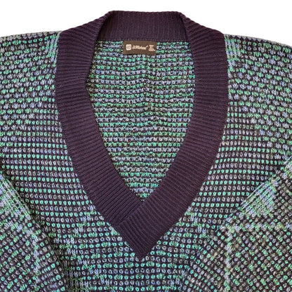 St Michael 80s Vintage Blue V-Neck Jumper Men's Size Medium