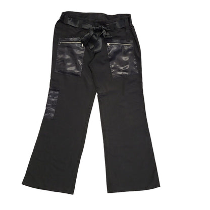 New Look Vintage Y2k Black Flared Leg Trousers Uk Women's Size 14 W32 L31