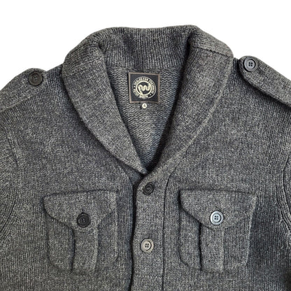 Peter Werth 90s Grey Wool Button Jacket Uk Men's Size Medium