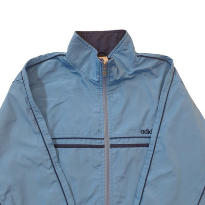Adidas 90s Vintage Blue High Neck Zip Up Track Jacket Men's Size XXL
