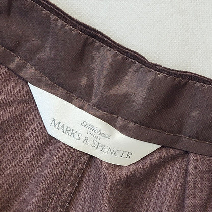 St Michael 90s Brown Corduroy Trousers With Foot Strap Womens UK12 W27 L27