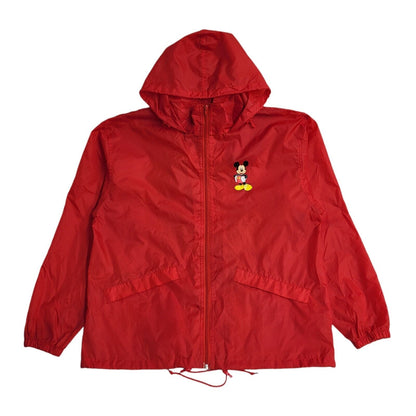 Kids Disney Red Mickey Mouse 90s Hooded Jacket UK Kids Medium