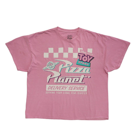 Disney Y2K Pink Toy Story Pizza Planet Short Sleeve T-Shirt Mens Size XL