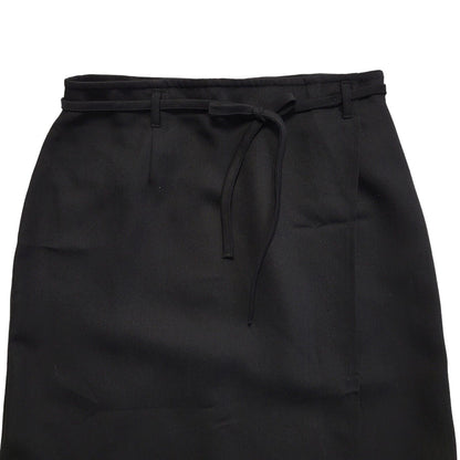 Marks and Spencer Vintage 90's Black Belted Pencil Skirt Womens UK 12 W26