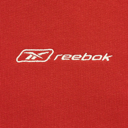 Reebok Classic Red White Y2k Baggy Sweatshirt Uk Men's Size Medium