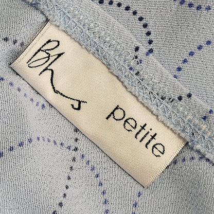BHS Vintage 90's Blue Circle Print Midi A-Line Skirt Womens UK 12 W30