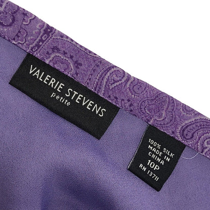 Valerie Stevens Y2K Purple Paisley Skirt Womens UK Size 10