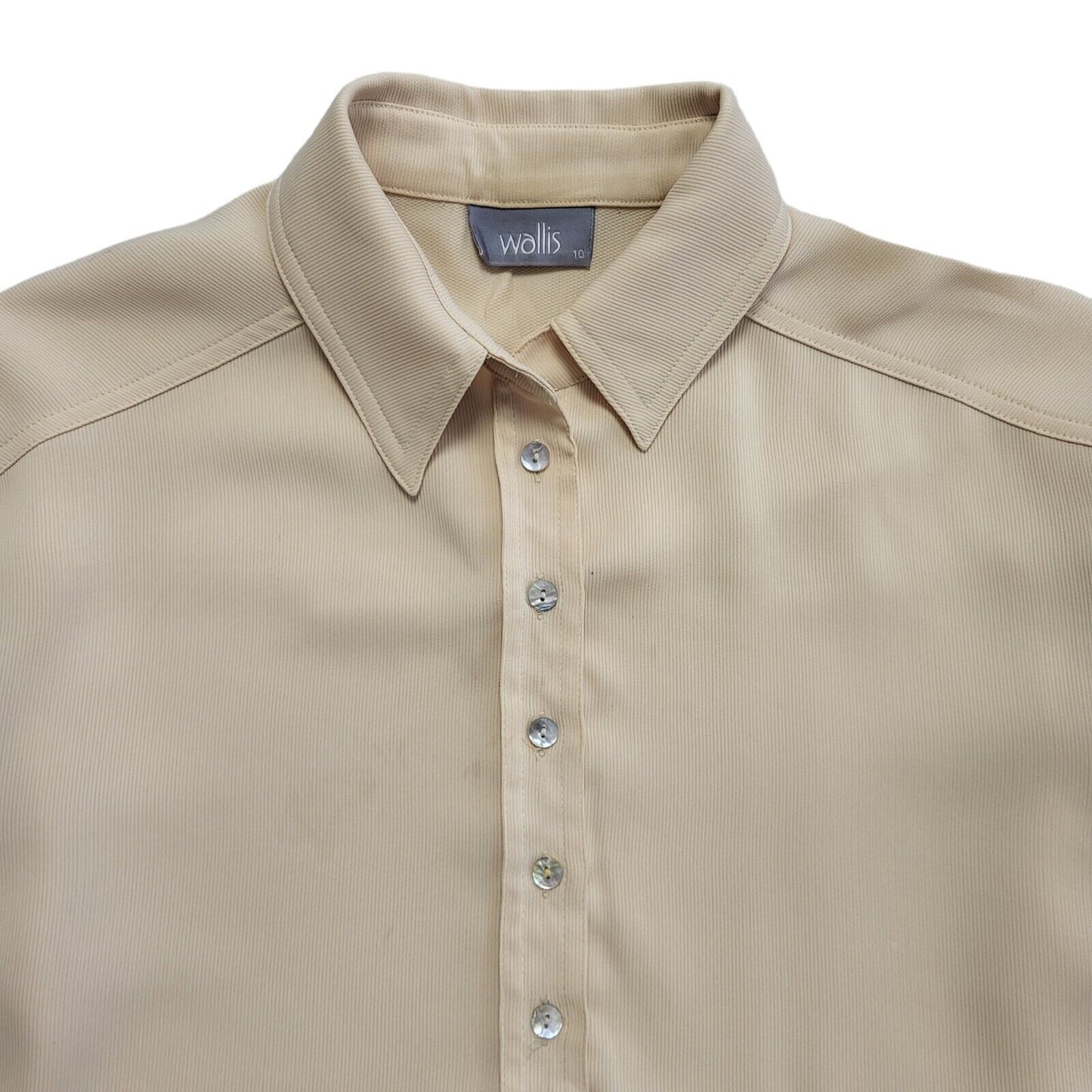 Wallis Vintage 90s Yellow Relaxed Fit Long Sleeve Shirt UK Women's Size 10