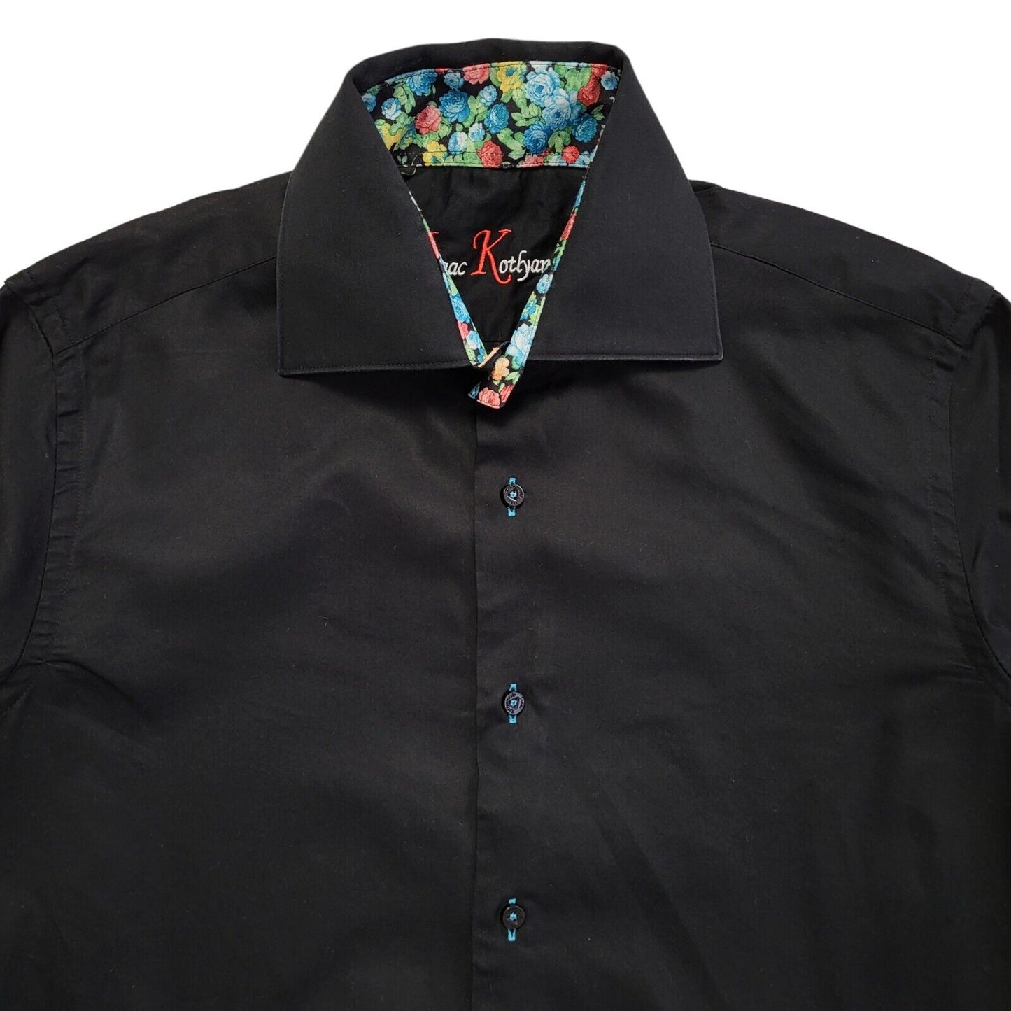 Isaac Kottyarevsky Vintage Y2K Black Long Sleeve Shirt Uk Men's Size S