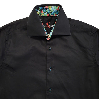 Isaac Kottyarevsky Vintage Y2K Black Long Sleeve Shirt Uk Men's Size S