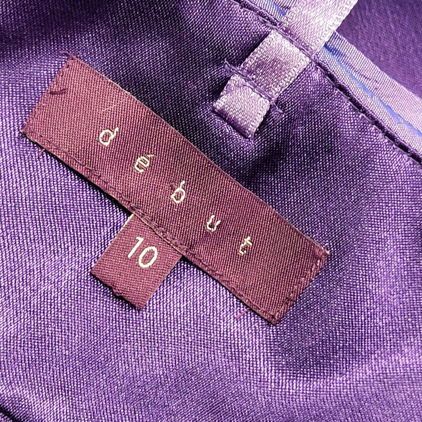 Debut Vintage Y2K  Purple Ball Gown Evening Dress Uk Women's Size 10