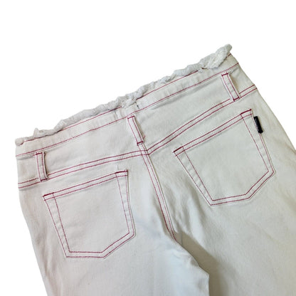 Suzanne Y2K Vintage White Bootcut Denim Jeans Women's Size 10 W28 L31
