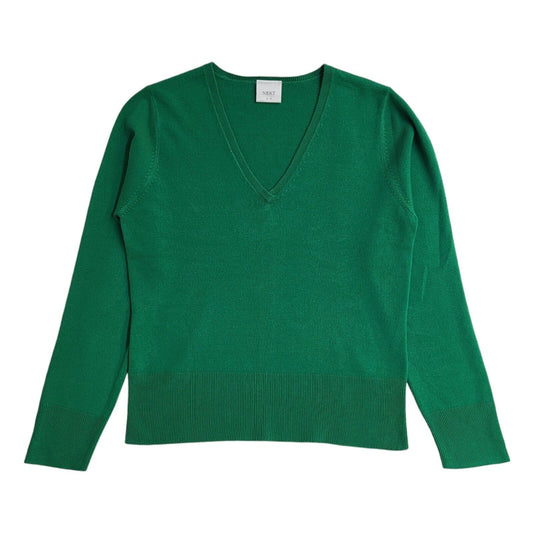 Next V-Neck Green Vintage 90's Jumper UK Women's Size 14