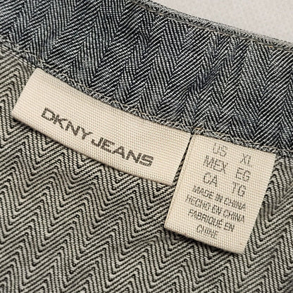 DKNY Jeans Denim Blue Button Up Short Sleeve Dress Womens Size XL