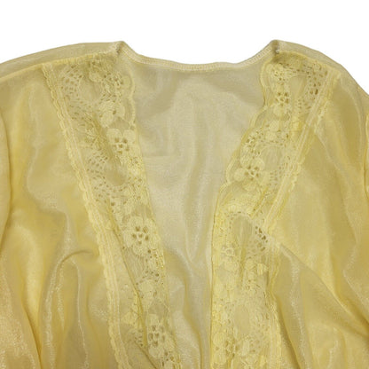 Vintage 60s Yellow 3/4 Sleeve Night Dress Women's Size 16/18