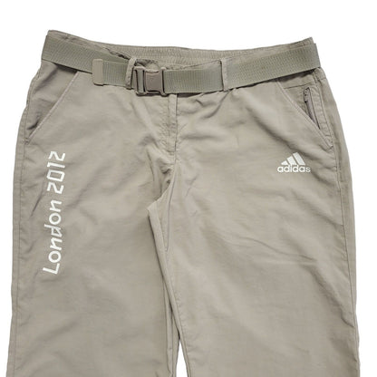 Adidas Straight Beige Active Wear Trousers Uk Women's Size 14 W32 L30