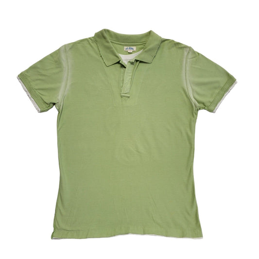 Voi Jeans Vintage 90's Green Short Sleeve Polo Shirt Uk Men's Size M