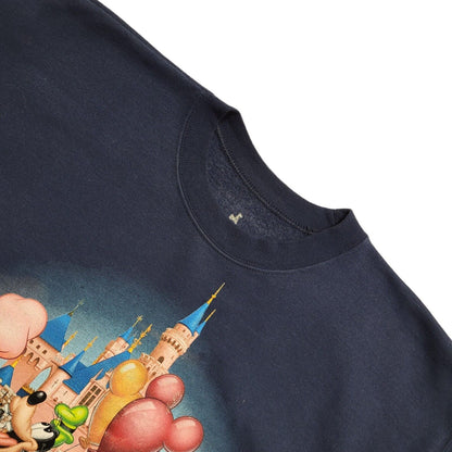 Disneyland Resort 90's Blue Mickey Crew Neck Sweatshirt Uk Men's Size Medium