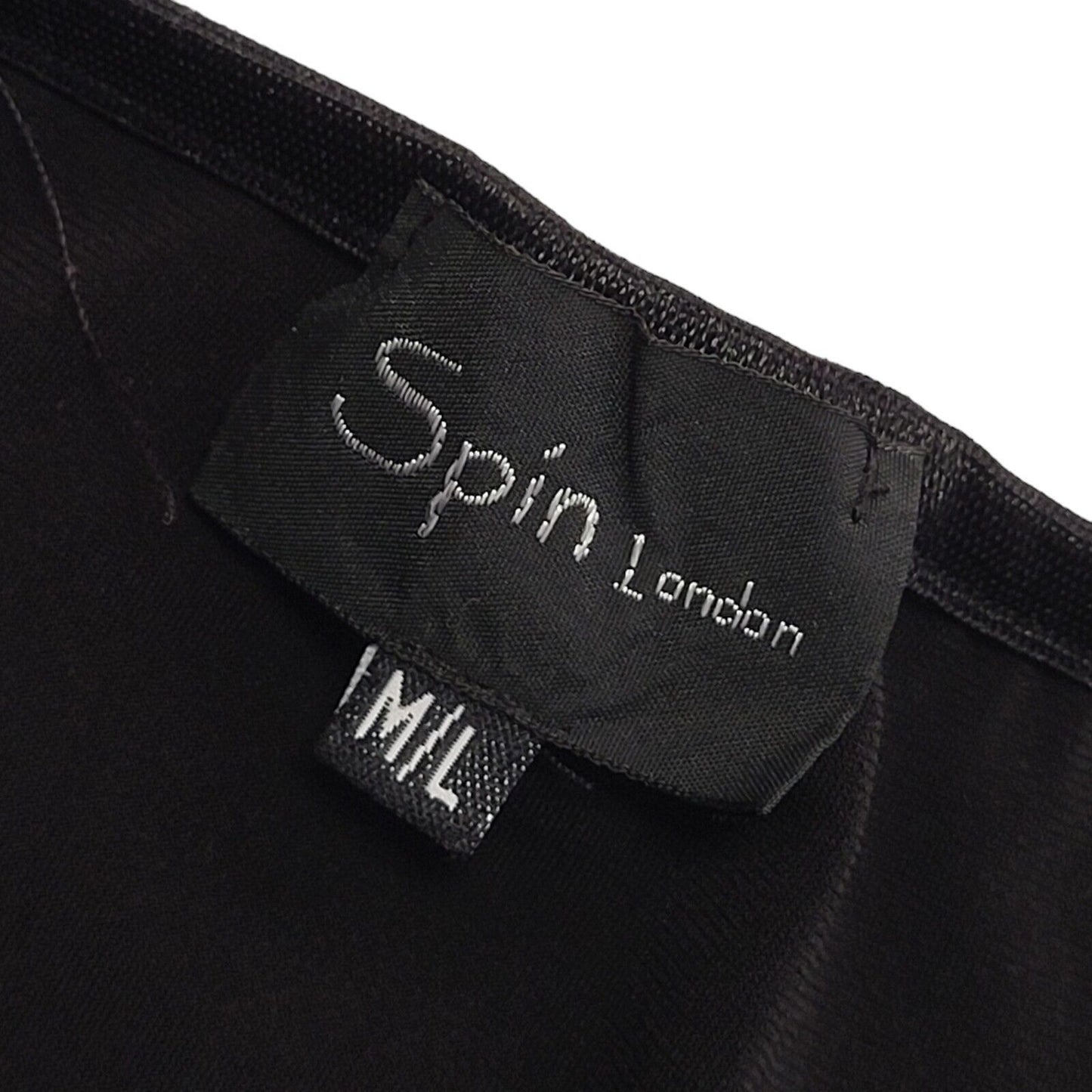 Spin 90s Vintage Scrappy Cowl Neck Black Dress Women's Size M