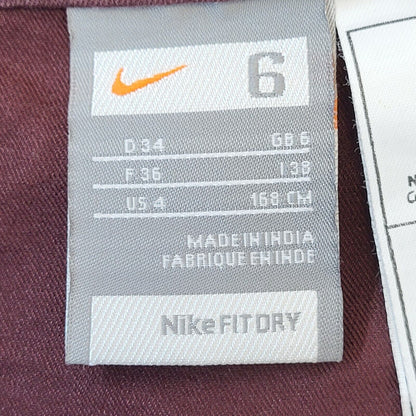 Nike Fit Y2K Maroon Tapered Trousers Womens UK6 W30 L28