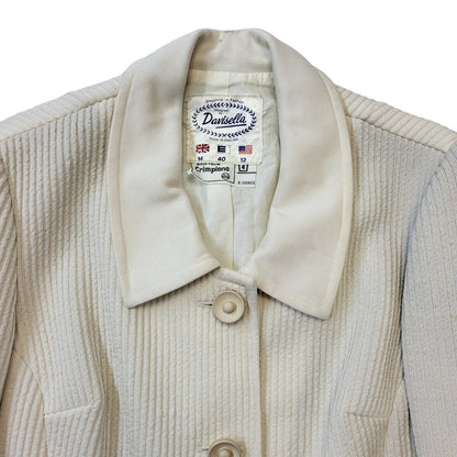 70s Vintage Davisella Cream Jacket & Dress Women's Size 14 Eu 42