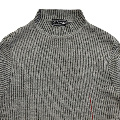 Guv'Nors  Vintage 80s Grey Round Neck Jumper Men's UK M