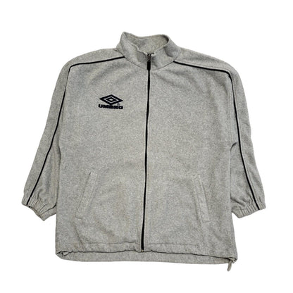 Umbro Grey Vintage 90's Fleece Track Top Jacket UK Men's Size XL