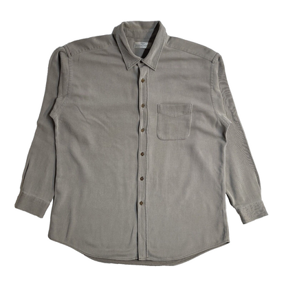 Marks and Spencer Grey Vintage 90's Long Sleeve Shirt UK Men's Size L