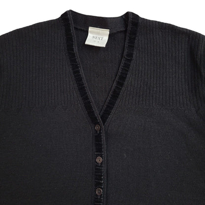 Next Vintage 90's Black Button Cardigan UK Women's Size 16