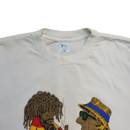 Suki Garments 90s Vintage White St Lucia Crew Neck T-Shirt Men's Size M