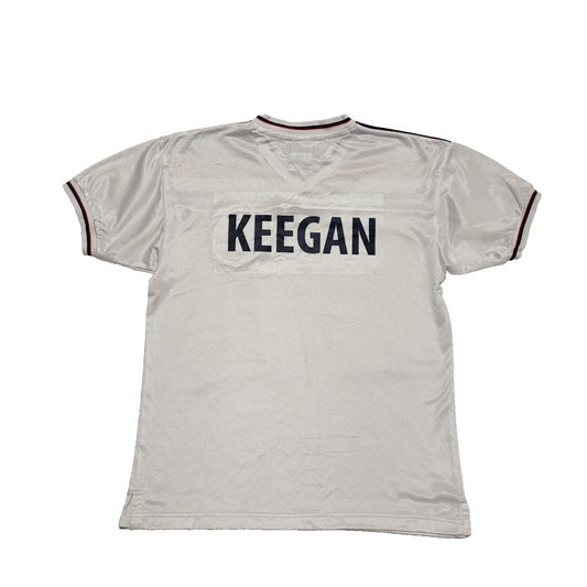 Score Draw 90s England White Keegan Football Shirt Uk Men's Size Medium