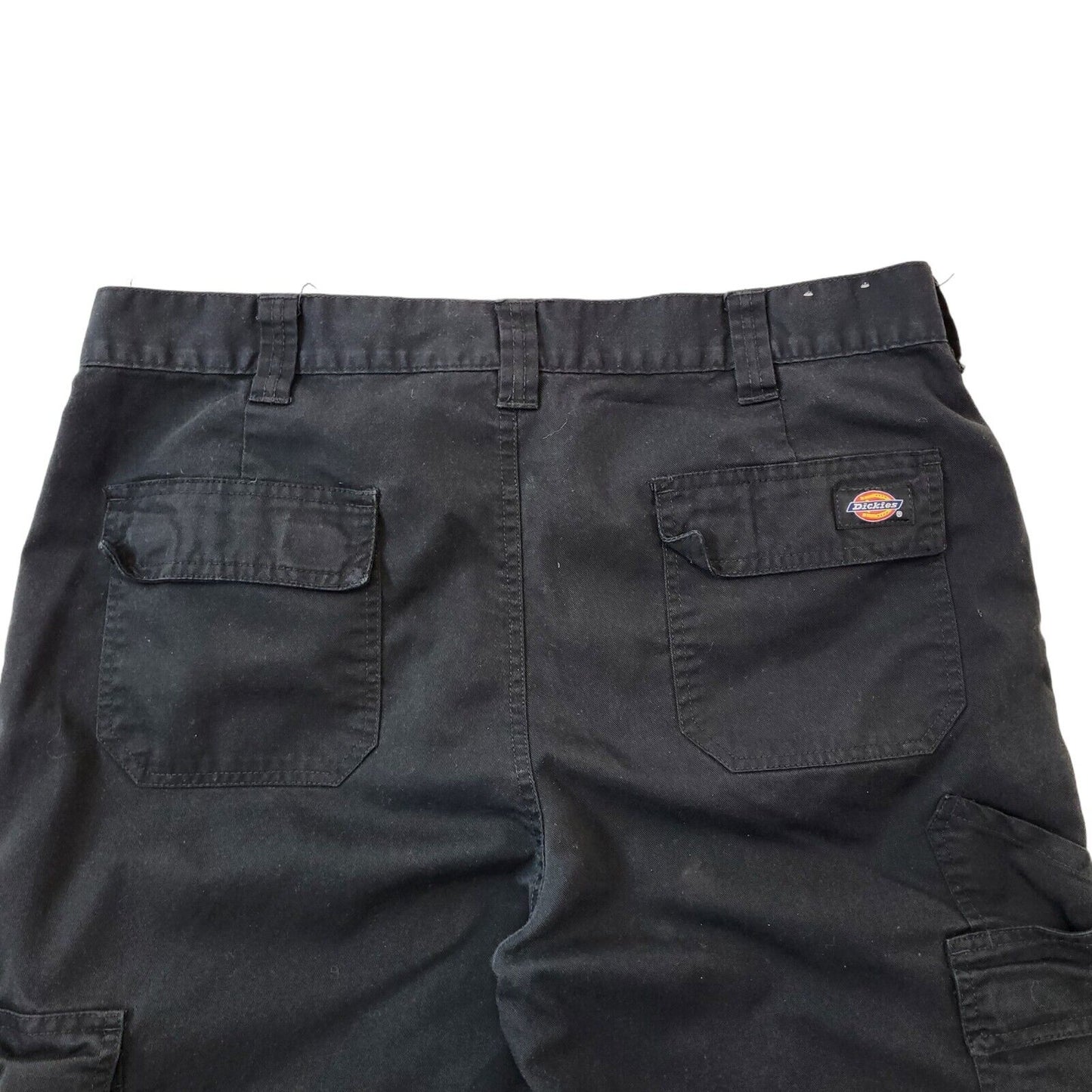 Dickies Black Workwear Straight Leg Cargo Trousers Men's Size XL W36 L32