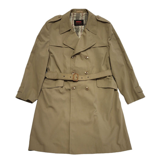 Driway Vintage 80s Beige Button & Belted Weather Coat Men's Size XL