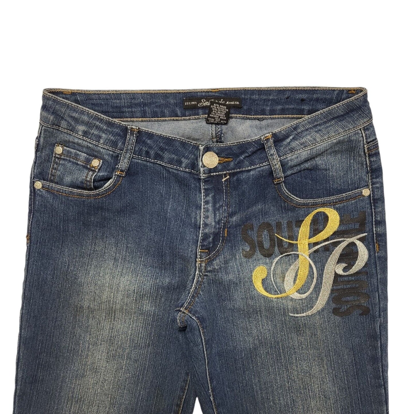 Ozone Y2k Vintage Dark Blue Bootcut Denim Jeans Uk Women's 12 W30 L33