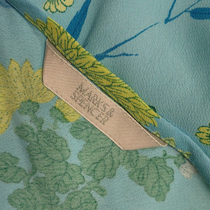 M&S Y2k Blue Yellow Floral Sleeveless Daywear Dress Uk Women's Size 14