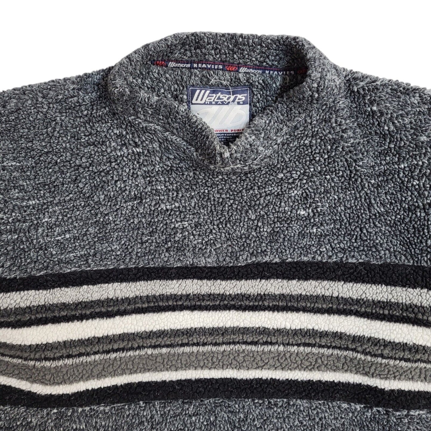 Watsons Vintage 90's Grey Fleece Jumper UK Men's Size L/XL
