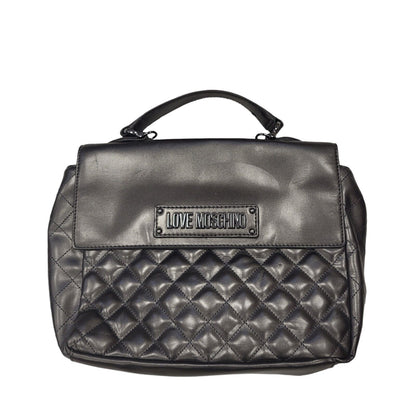 Moschino Grey Faux Leather Small Hand Bag Uk Women's Size  11" x 9"